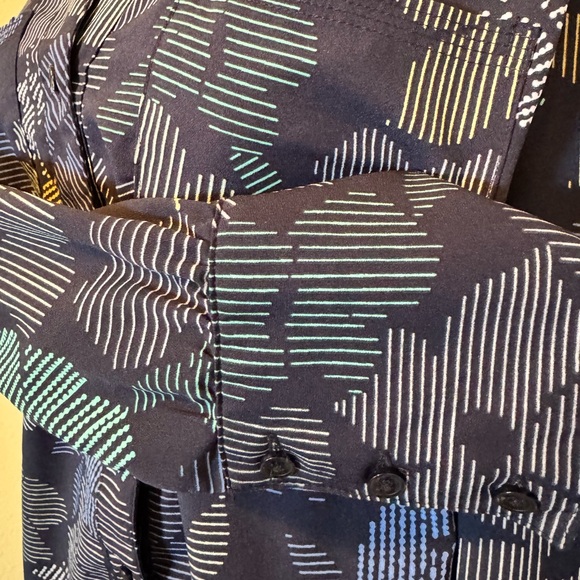 Floral Patterned Navy Blue Women's Top - Picture 5 of 5